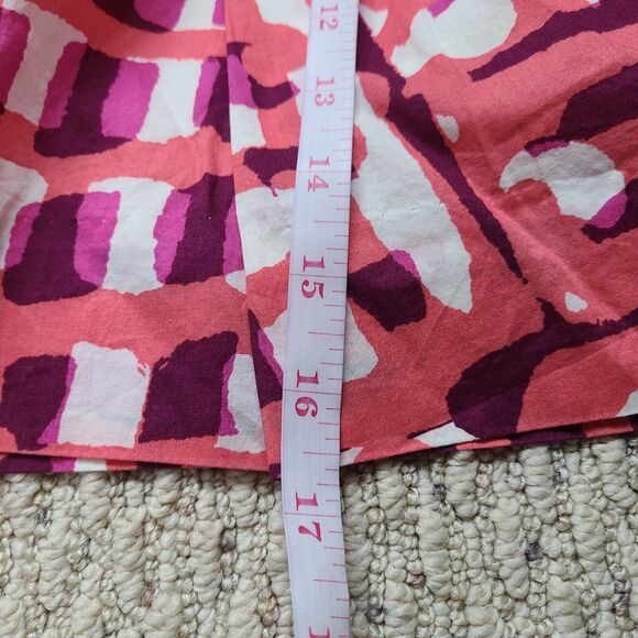Anthropologie We Love Vera Multicolor Mini Skirt Size 4 Pink Geometric A-Line - Picture 7 of 8